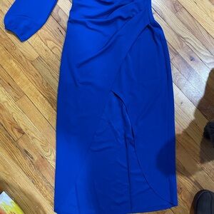 Chic Royal Blue One-Shoulder Dress